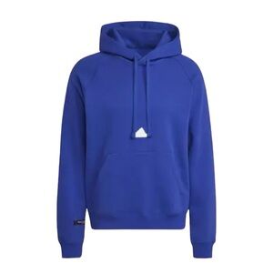 adidas Men's Fleece Hoodie-Blue Size Large